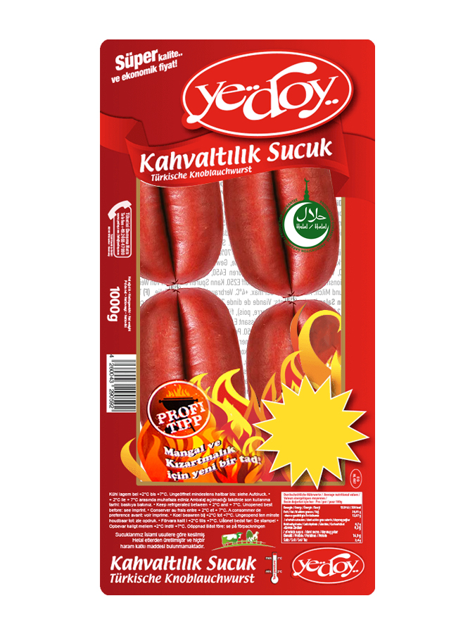 YEDOY PARMAK SUCUK 1KG