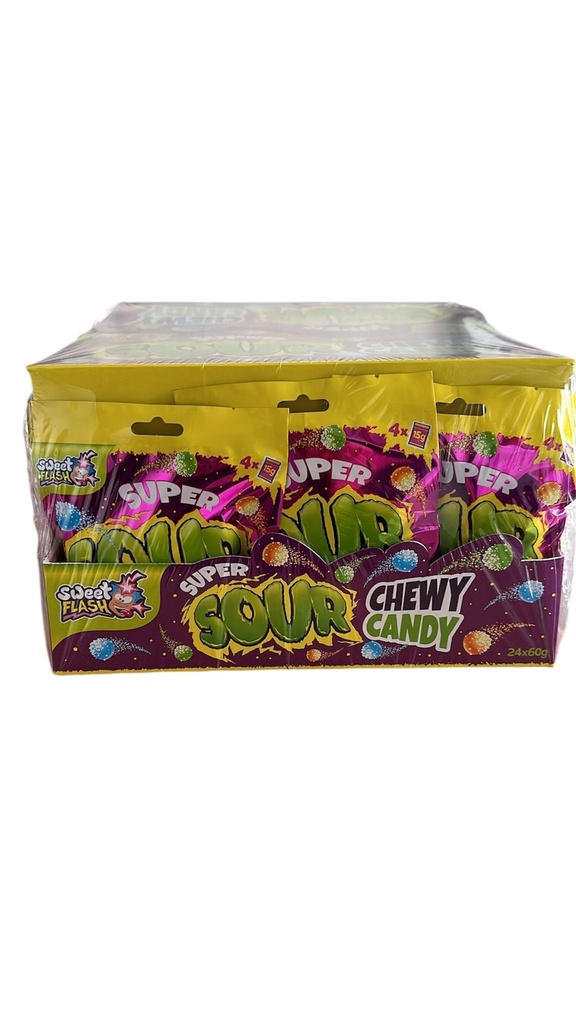 Super Sour Chewy Candy (24*60GR)