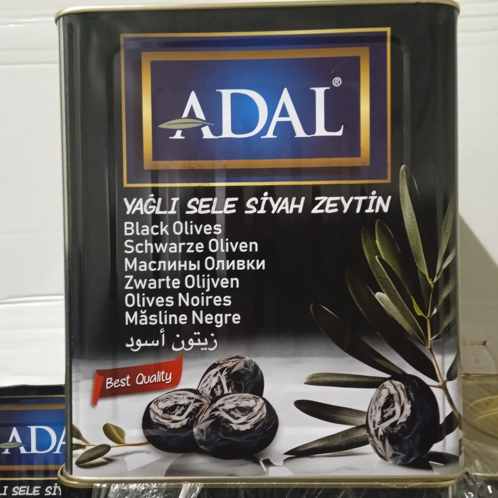 YAGLI SELE SIYAH ZEYTIN GEMLIK (261-290) SUZME 10KG TENEKE