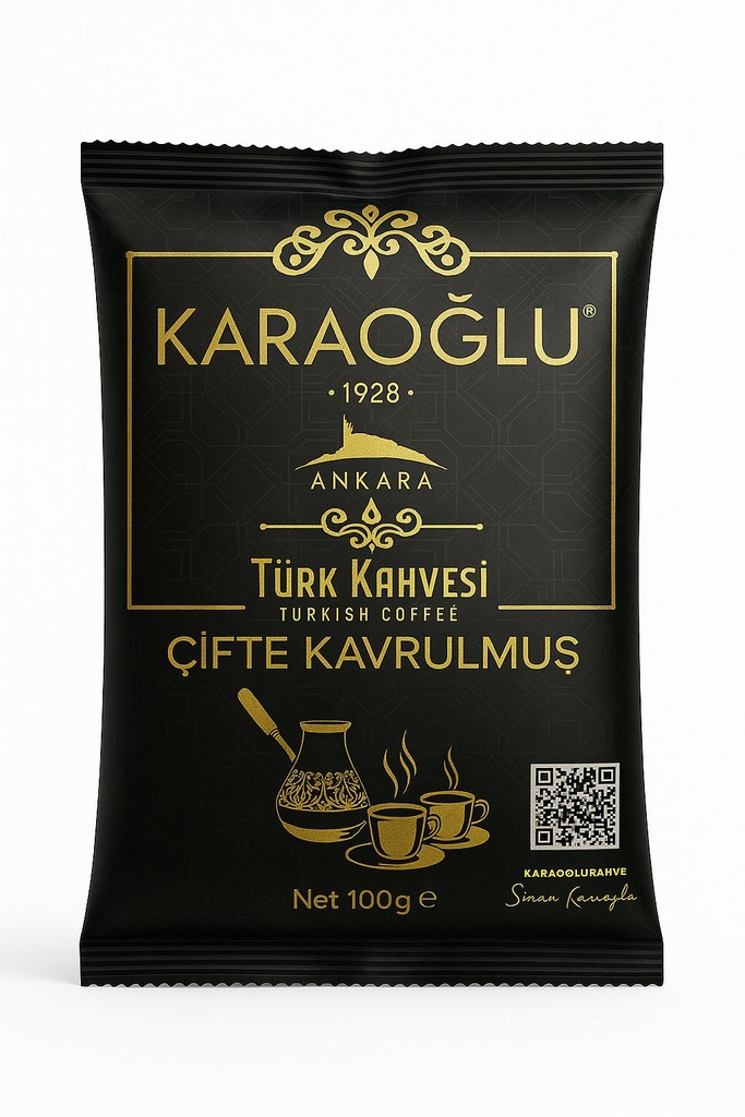 KARAOGLU TURK KAHVESI DARK FOLYO (CIFTE KAVRULMUS) (100GR*15)