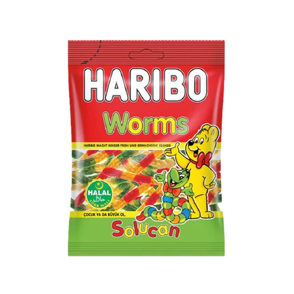 HELAL HARIBO WORMS (24 X 80GR)