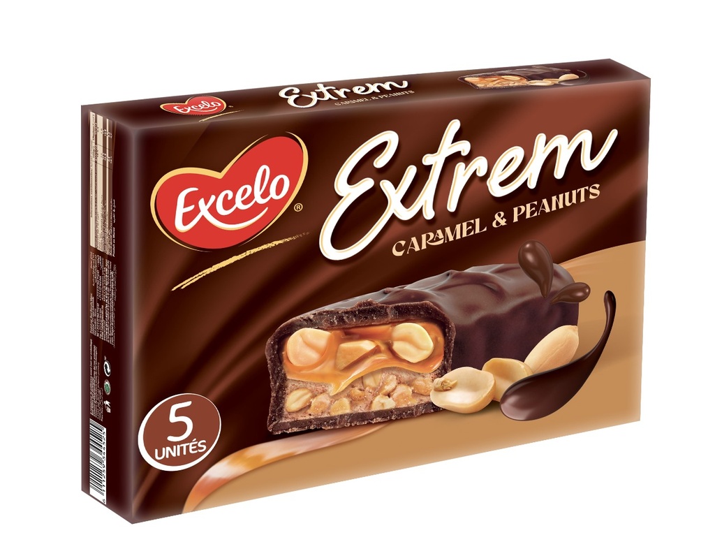 EXCELO EXTREM CARAMEL PEANUT (5 X 34GR) X 24