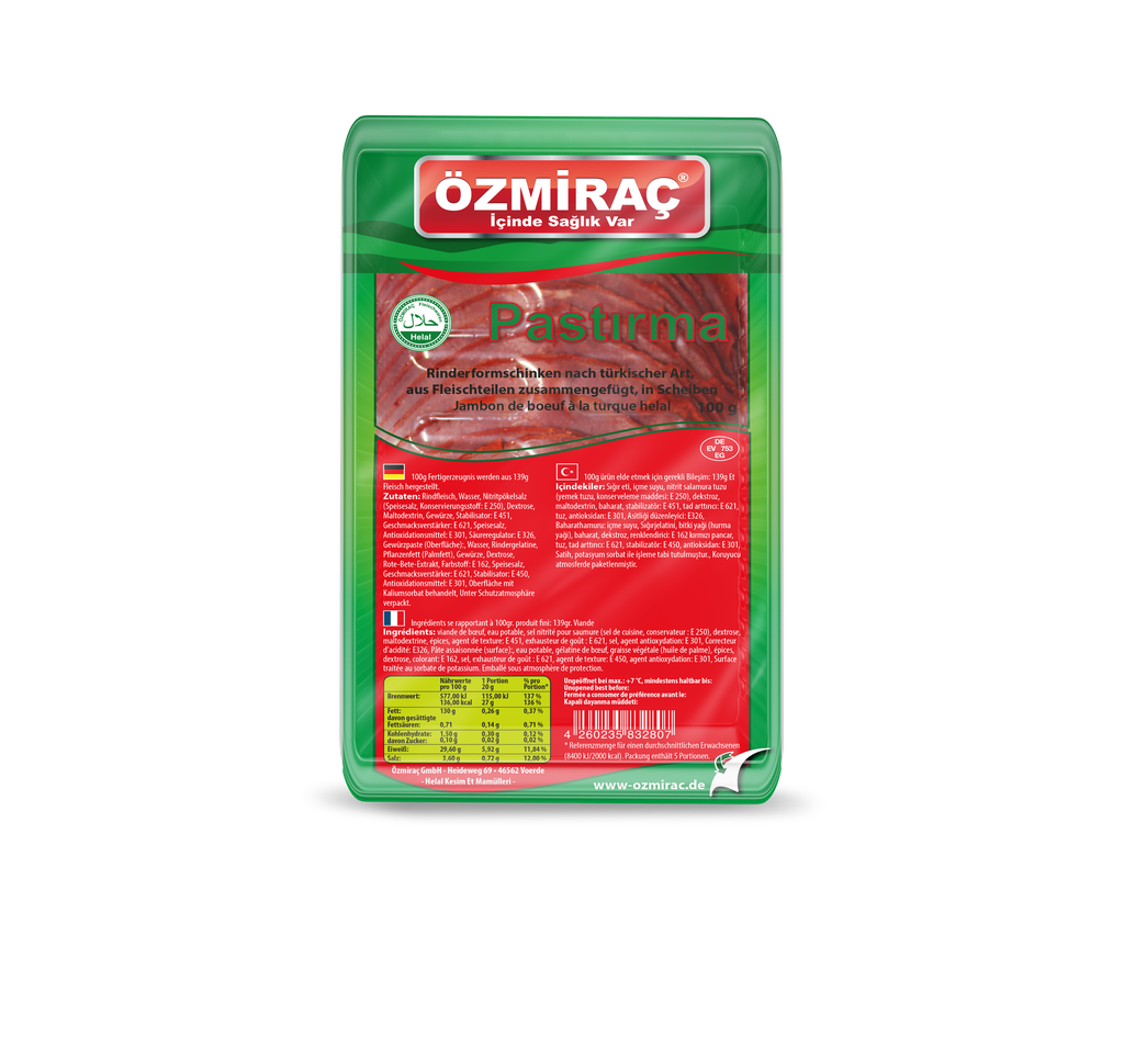 OZMIRAC DILIM PASTIRMA (100GR * 15)