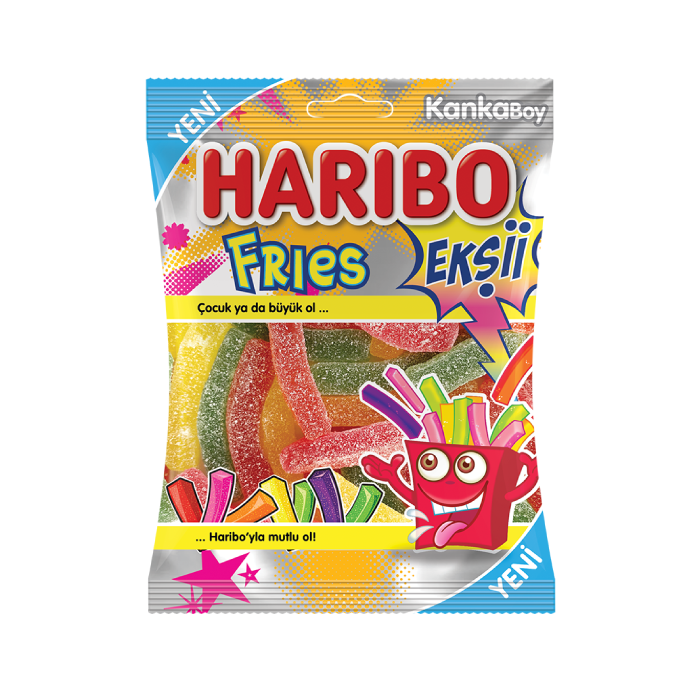 HELAL HARIBO EKSI FRIES (24x70G)