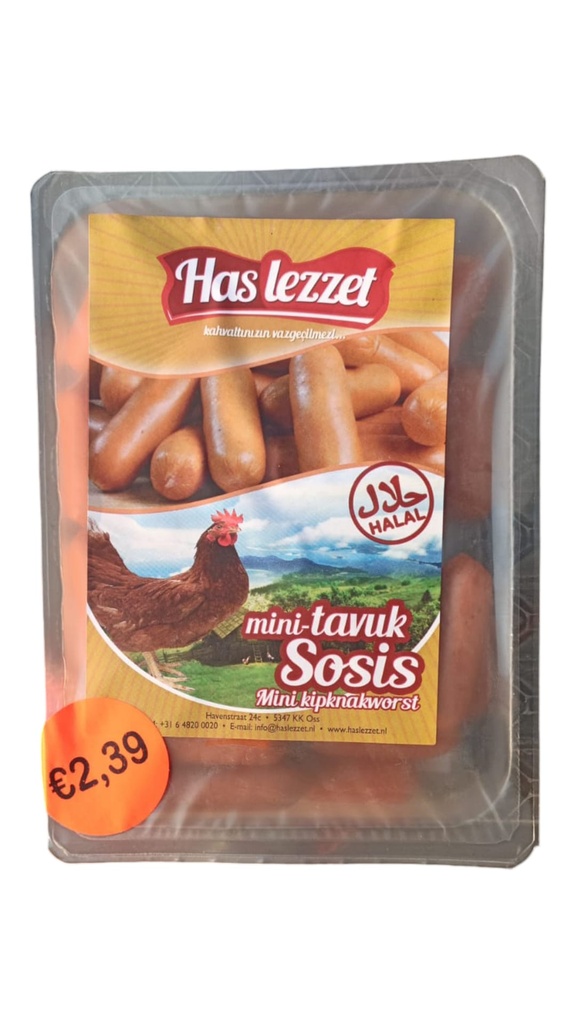 HAS LEZZET MINI TAVUK SOSIS 300GR