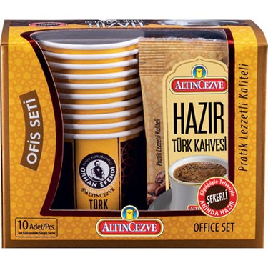 ALTINCEZVE OFIS SADE TURK KAHVESI SETI (12 X 10'LU) 7GR