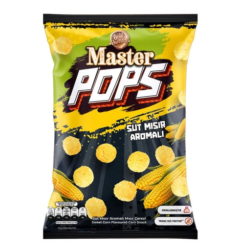 [GH1560090015] Master Pops Sut Misir Aromali Misir Cipsi (90gr X 16)